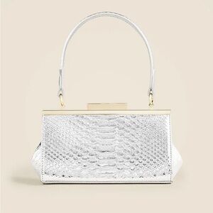 Jcrew three-in-one bag in metallic snake-embossed Italian leather NWOT